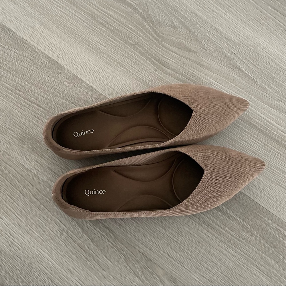 Quince Women’s Washable Knit Pointed-Toe Flat